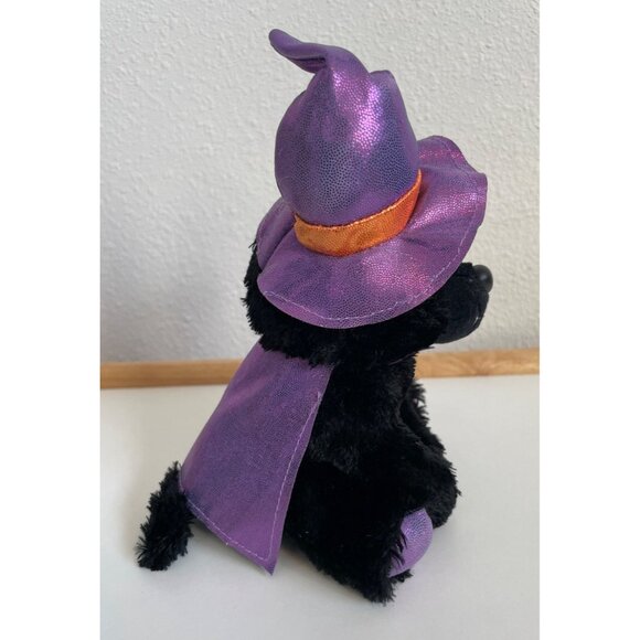 Poopchis Friends Trixee Halloween Black Cat Witch Hat Purple 7" Plush Stuffed An - Picture 2 of 9